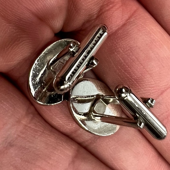 Banana Republic Red & Purple Stripe Enamel Cufflinks - Picture 3 of 5